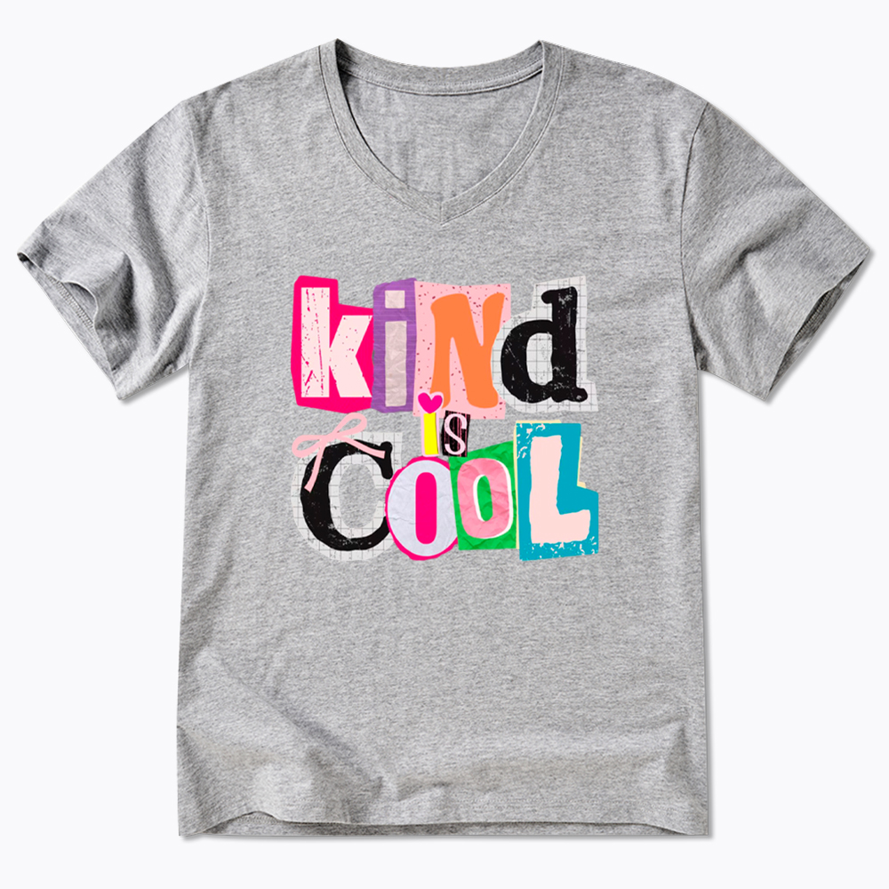 Be Kind Hand Drawn Motivational V-Neck Classic T-Shirt