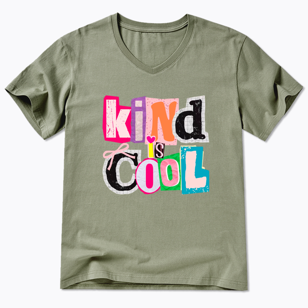 Be Kind Hand Drawn Motivational V-Neck Classic T-Shirt