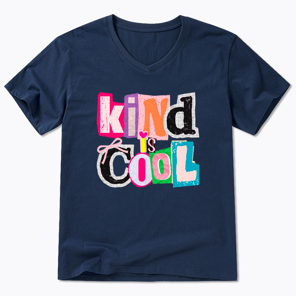 Be Kind Hand Drawn Motivational V-Neck Classic T-Shirt