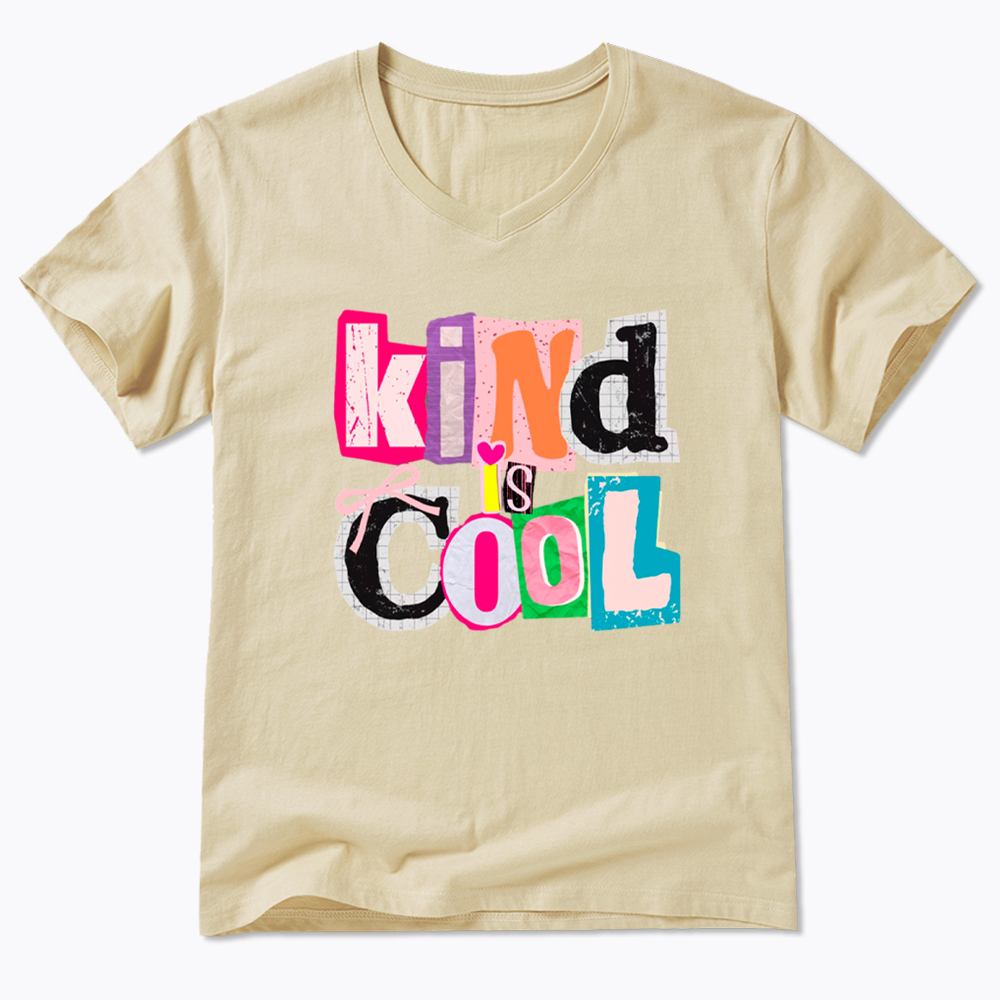 Be Kind Hand Drawn Motivational V-Neck Classic T-Shirt