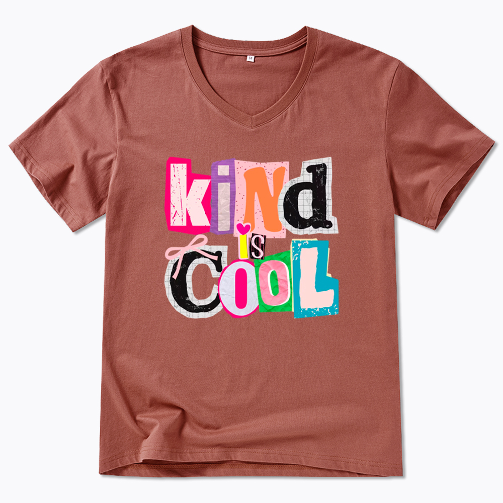 Be Kind Hand Drawn Motivational V-Neck Classic T-Shirt