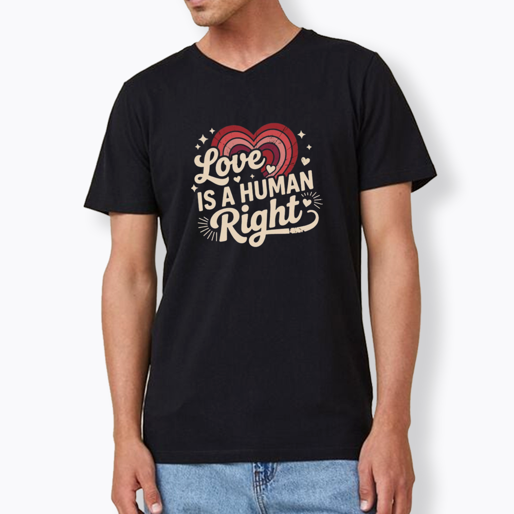 Love Is A Human Right V-Neck Classic T-Shirt
