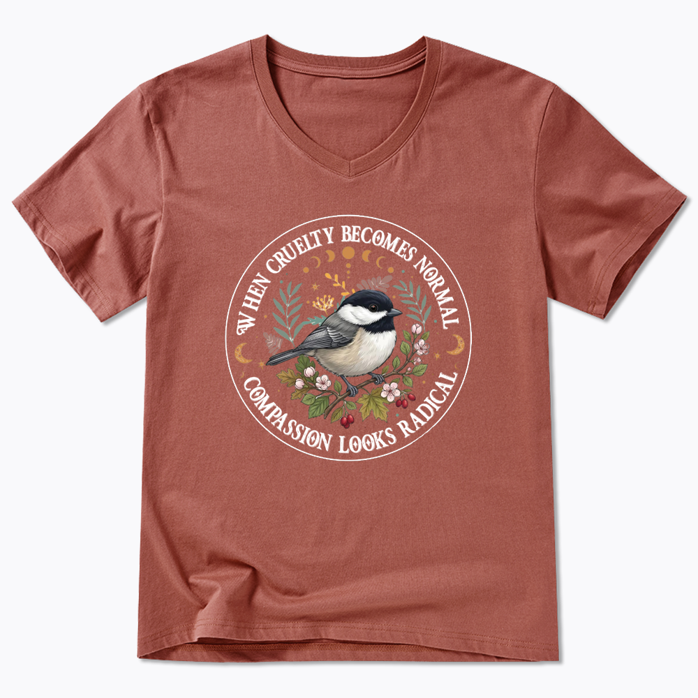 Compassion Looks Radical V-Neck Classic T-Shirt