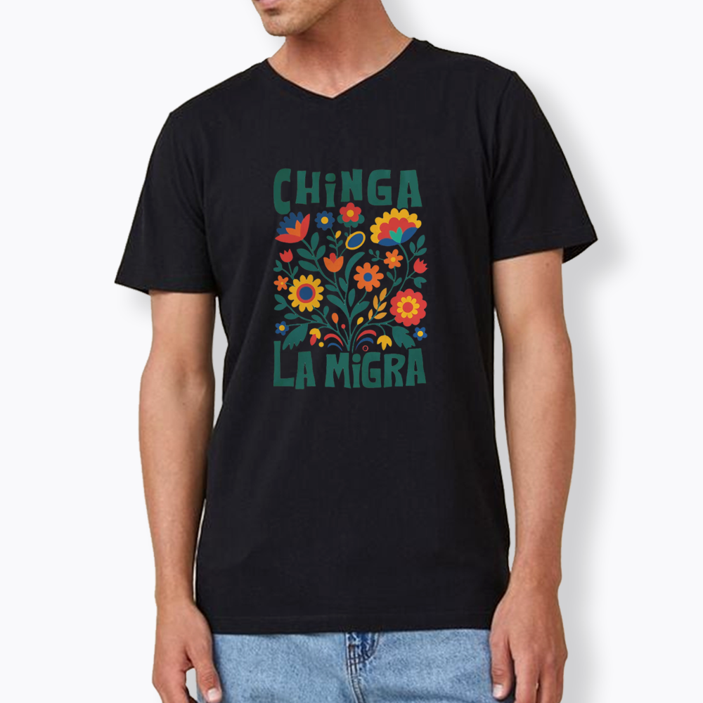 Chinga La Migra V-Neck Classic T-Shirt