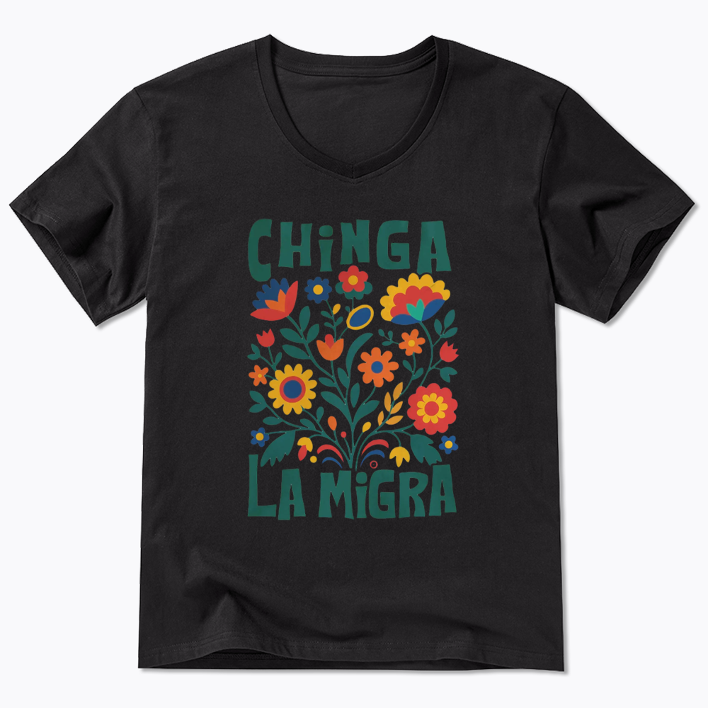 Chinga La Migra V-Neck Classic T-Shirt