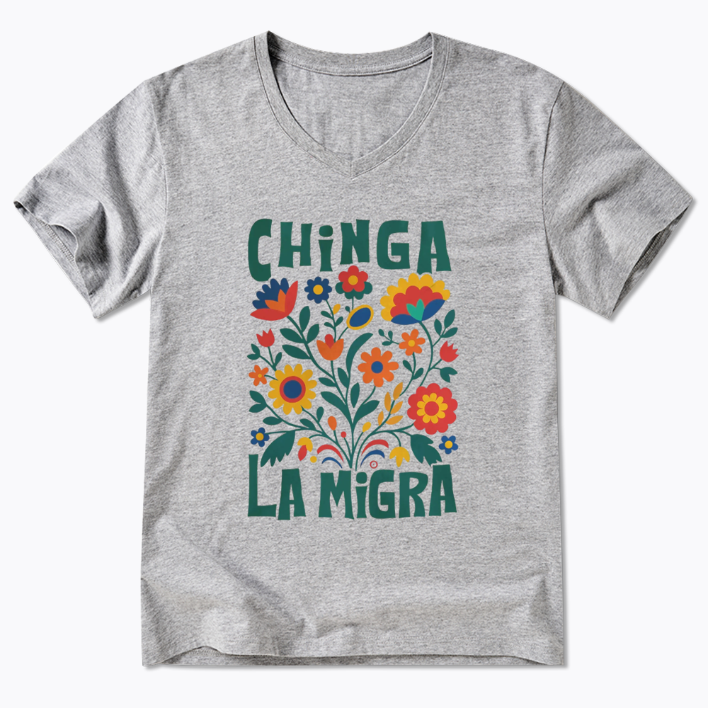 Chinga La Migra V-Neck Classic T-Shirt