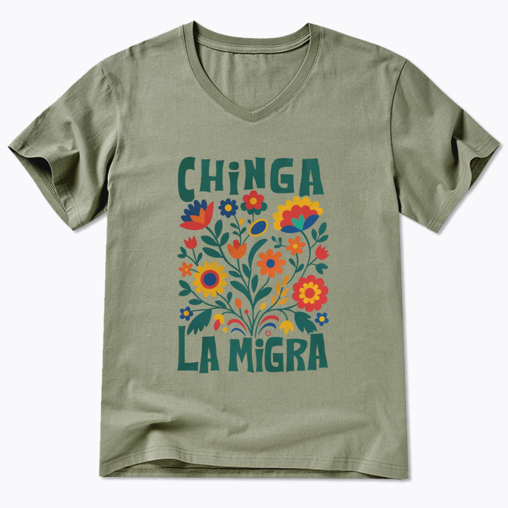 Chinga La Migra V-Neck Classic T-Shirt