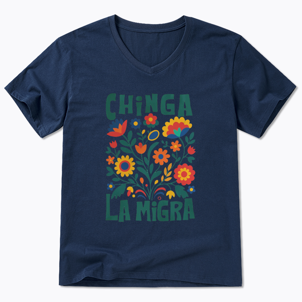 Chinga La Migra V-Neck Classic T-Shirt