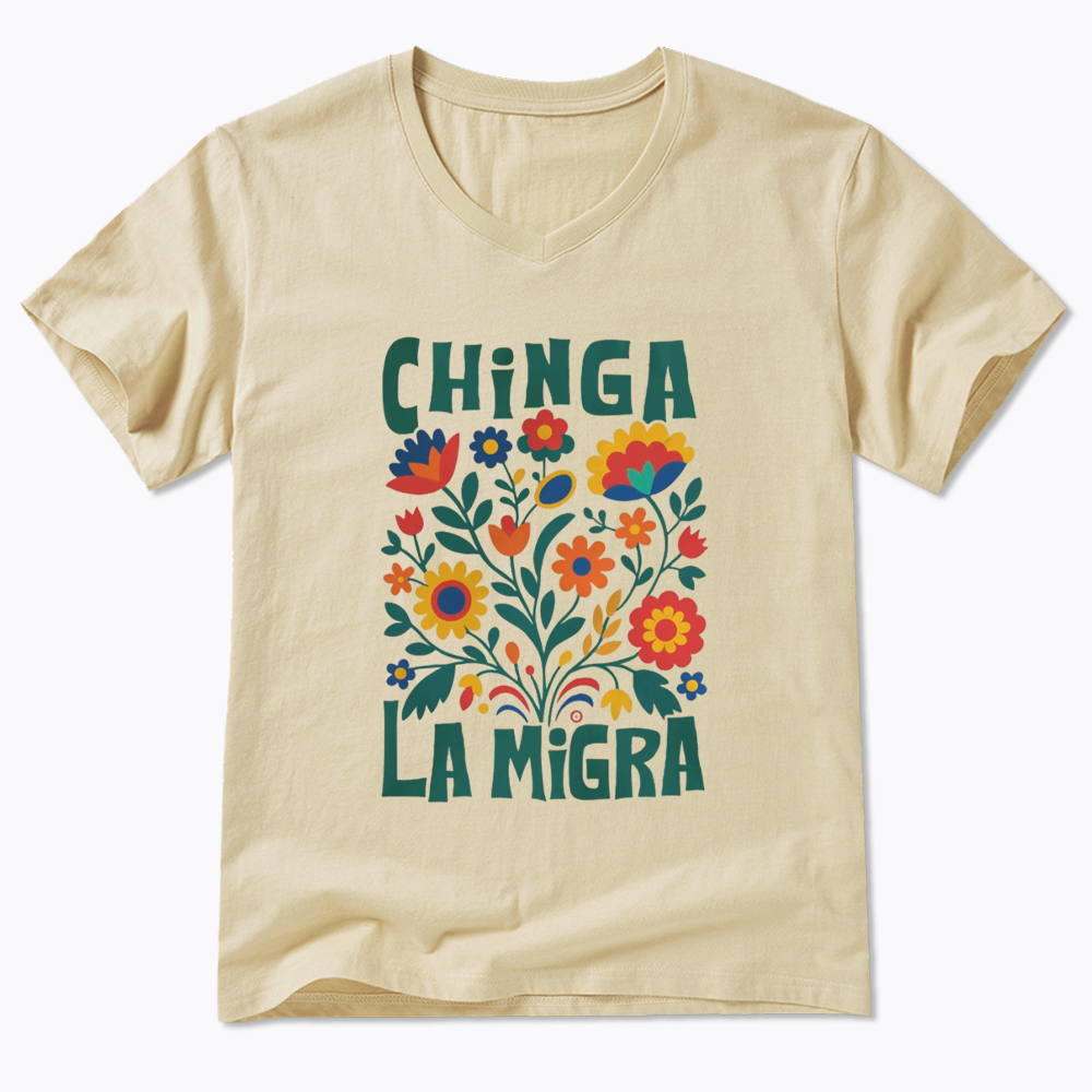 Chinga La Migra V-Neck Classic T-Shirt