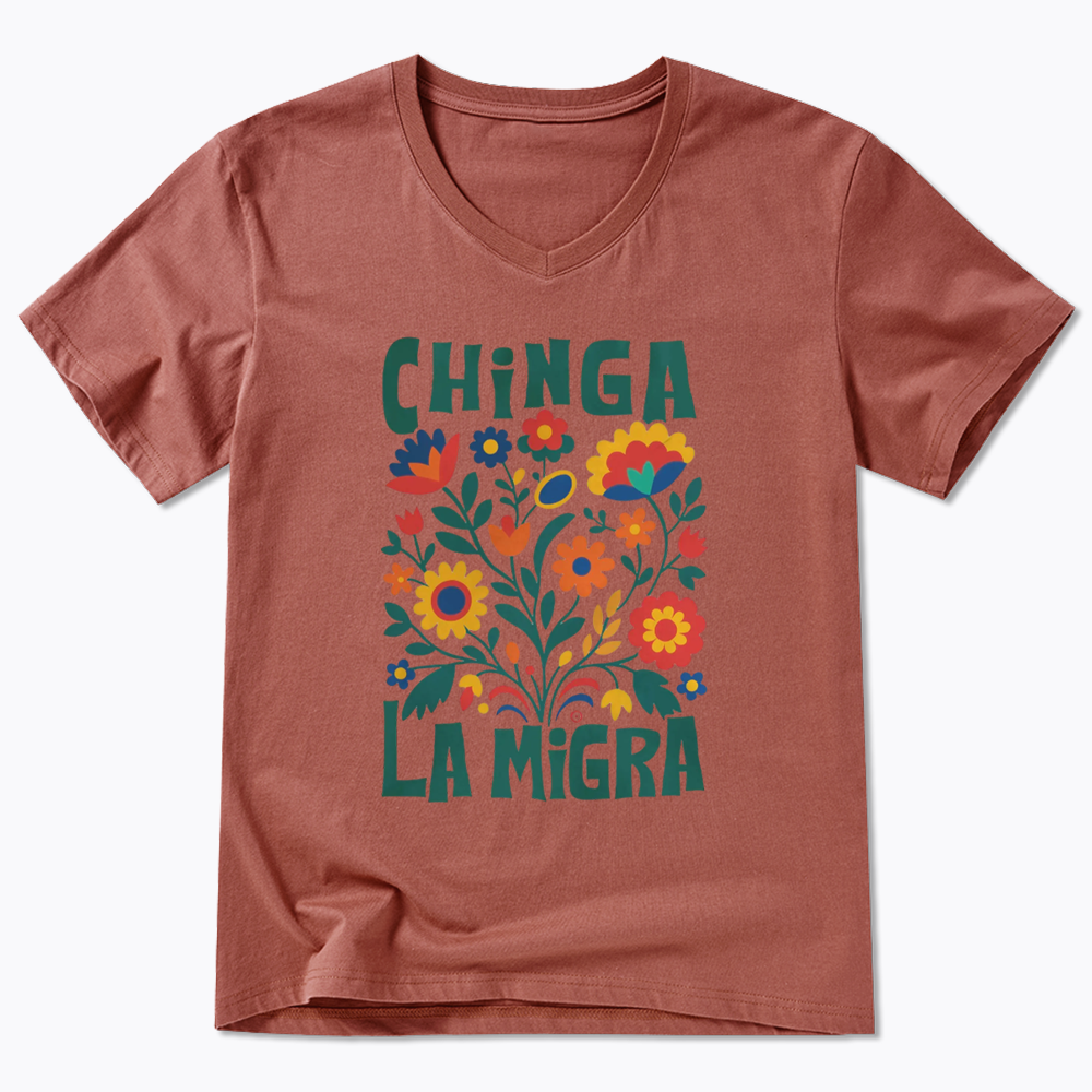 Chinga La Migra V-Neck Classic T-Shirt
