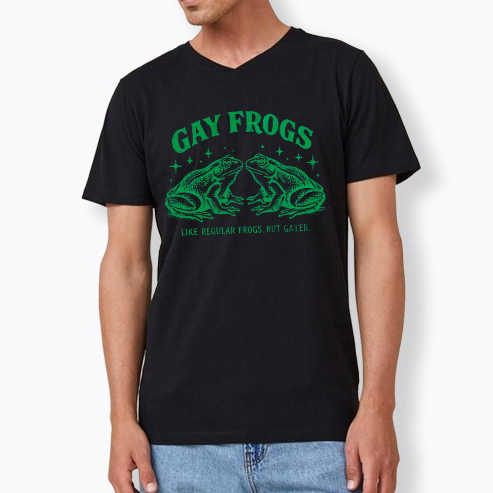 Vintage Gay Frog V-Neck Classic T-Shirt