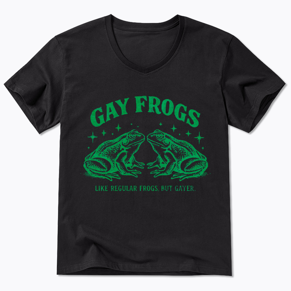 Vintage Gay Frog V-Neck Classic T-Shirt