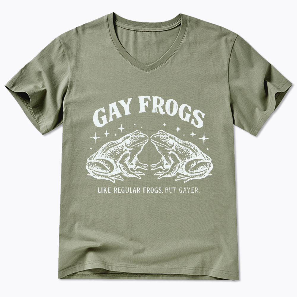 Vintage Gay Frog V-Neck Classic T-Shirt