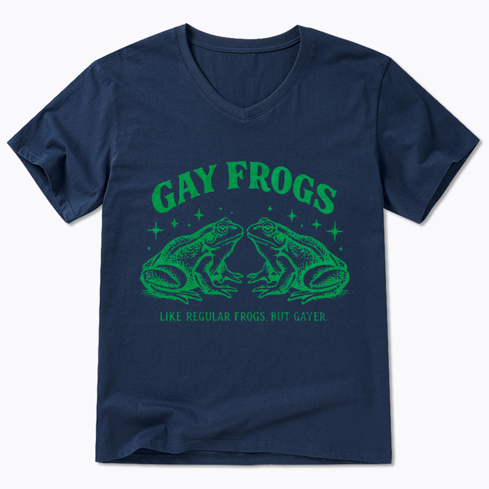 Vintage Gay Frog V-Neck Classic T-Shirt