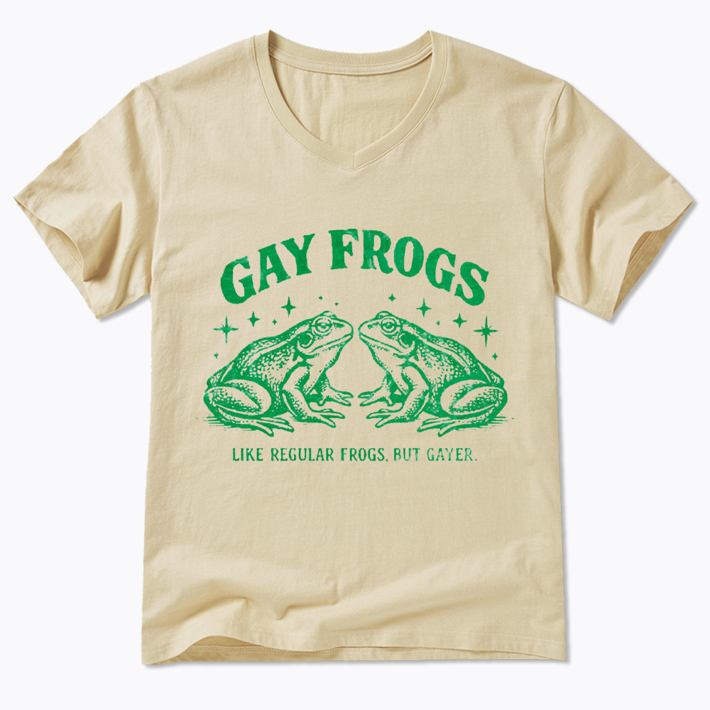 Vintage Gay Frog V-Neck Classic T-Shirt