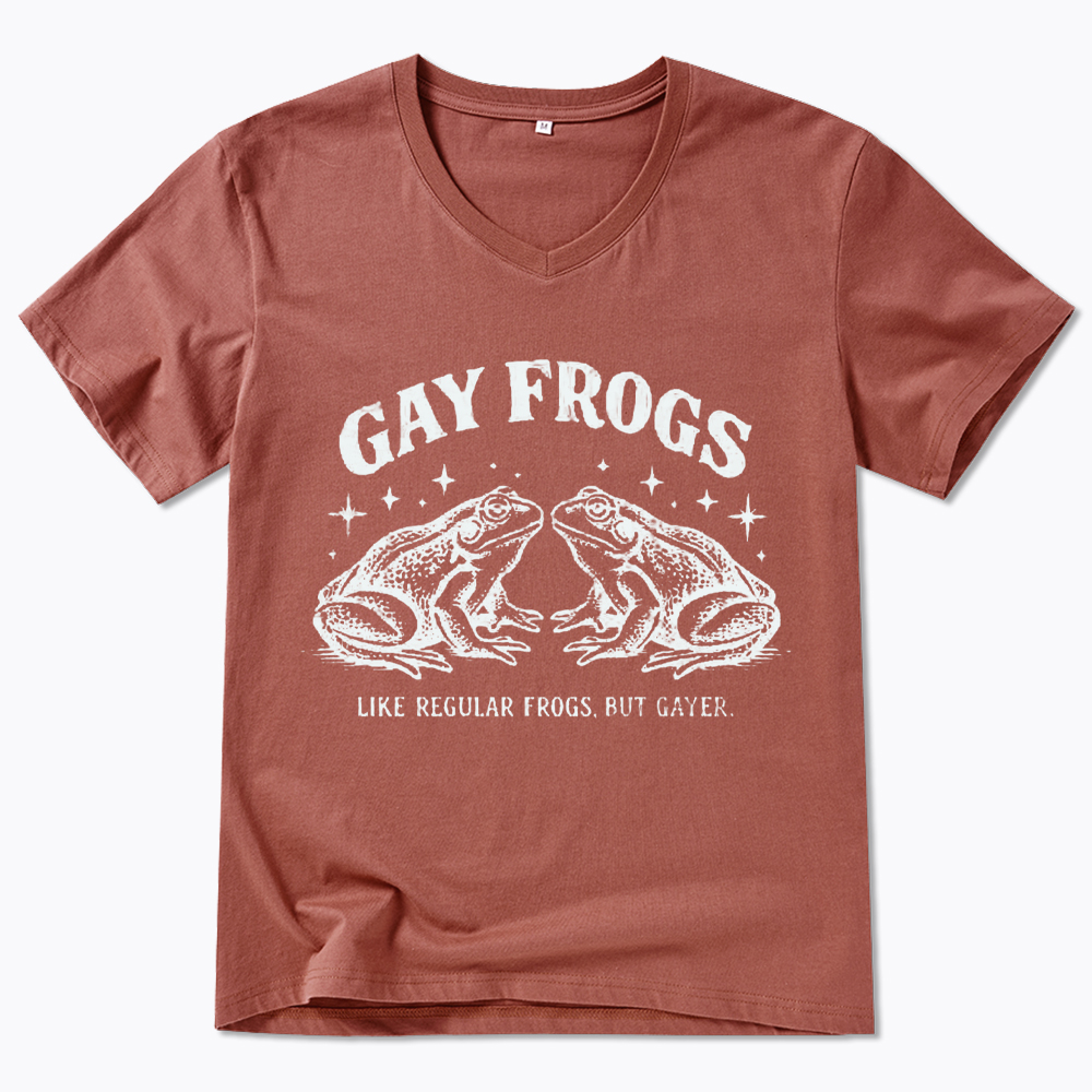 Vintage Gay Frog V-Neck Classic T-Shirt