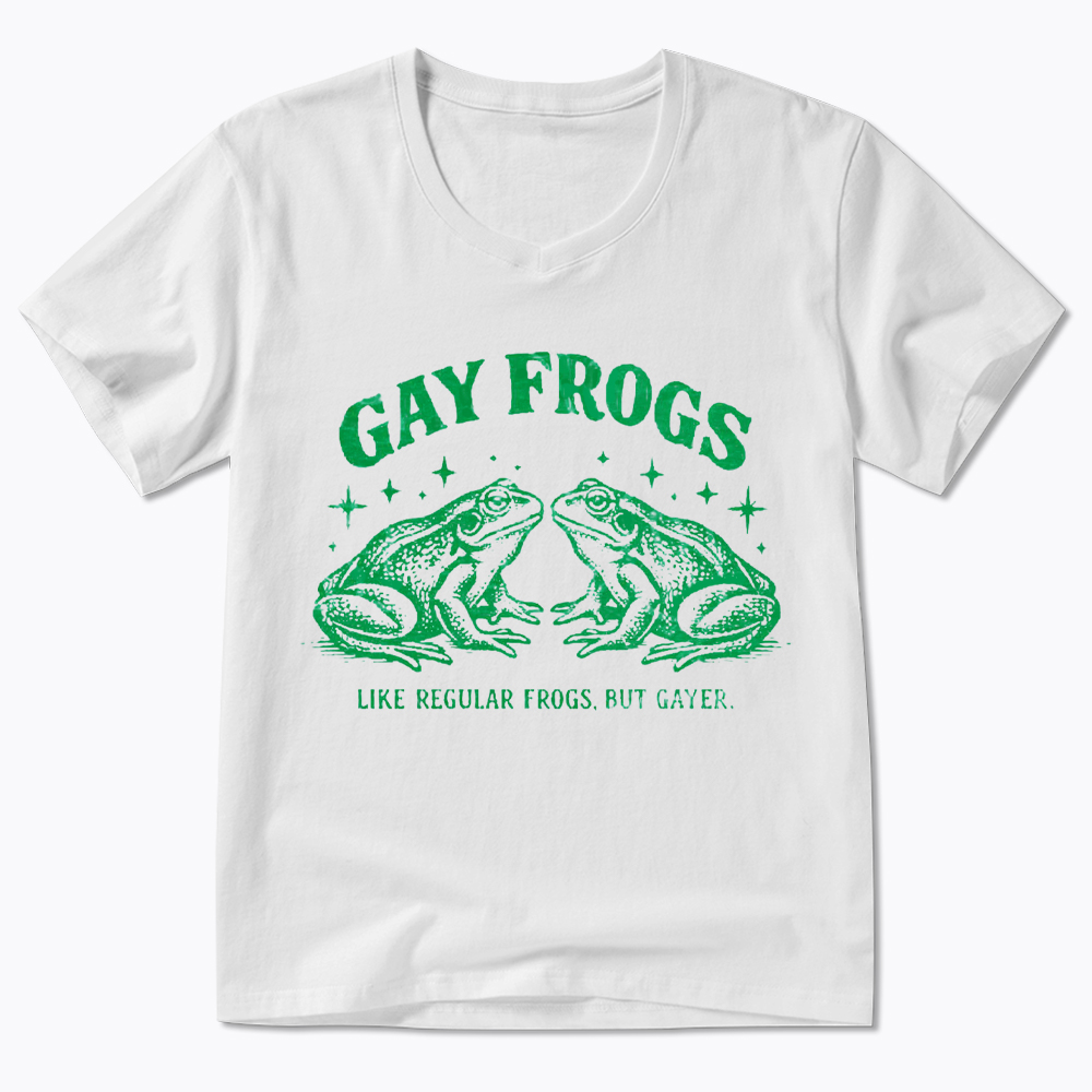 Vintage Gay Frog V-Neck Classic T-Shirt