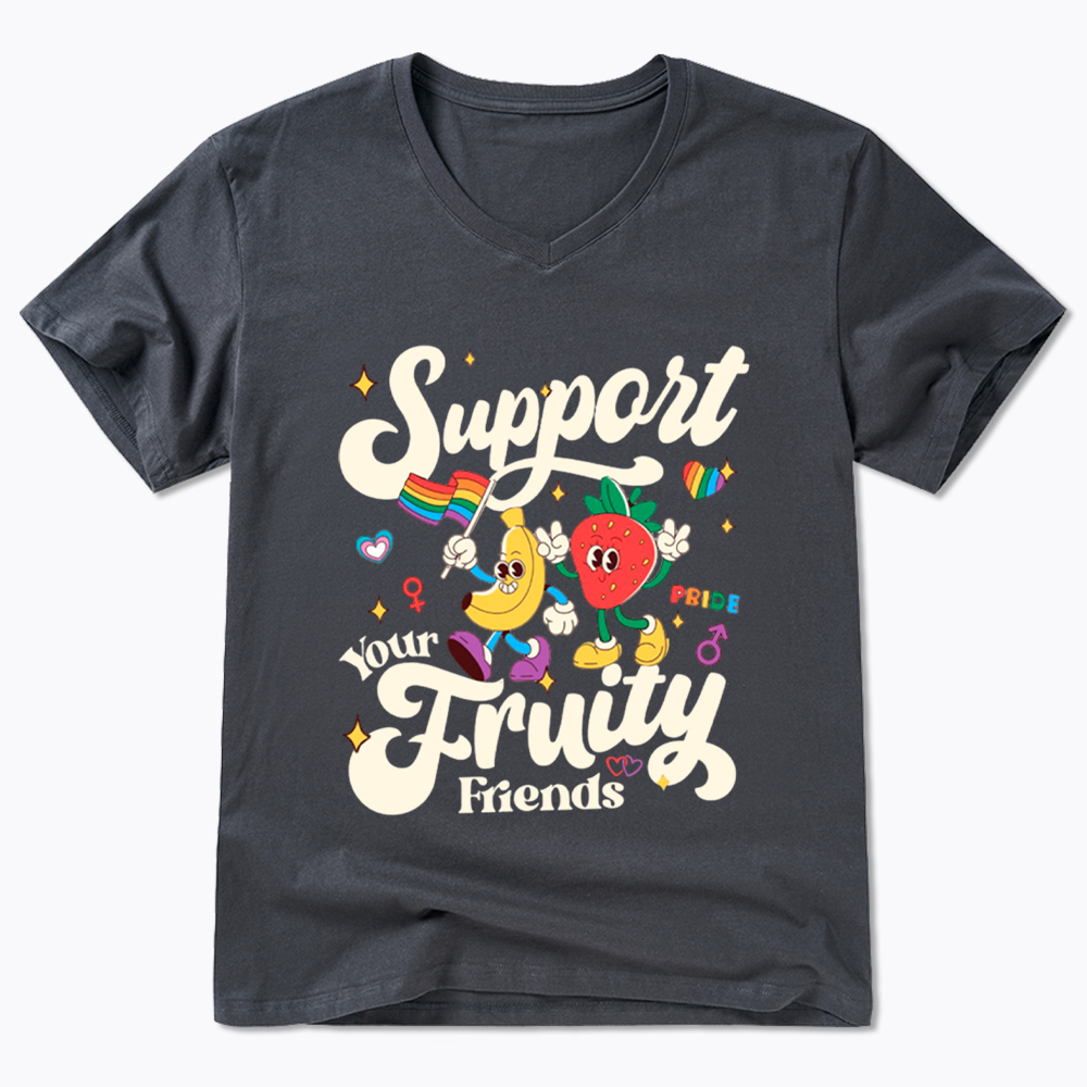 Support Your Fruity Friends V-Neck Classic T-Shirt