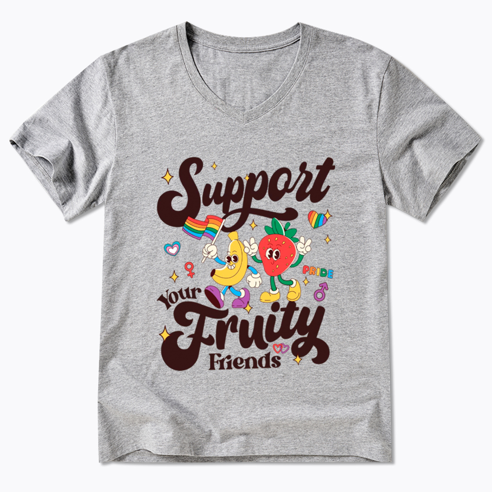 Support Your Fruity Friends V-Neck Classic T-Shirt