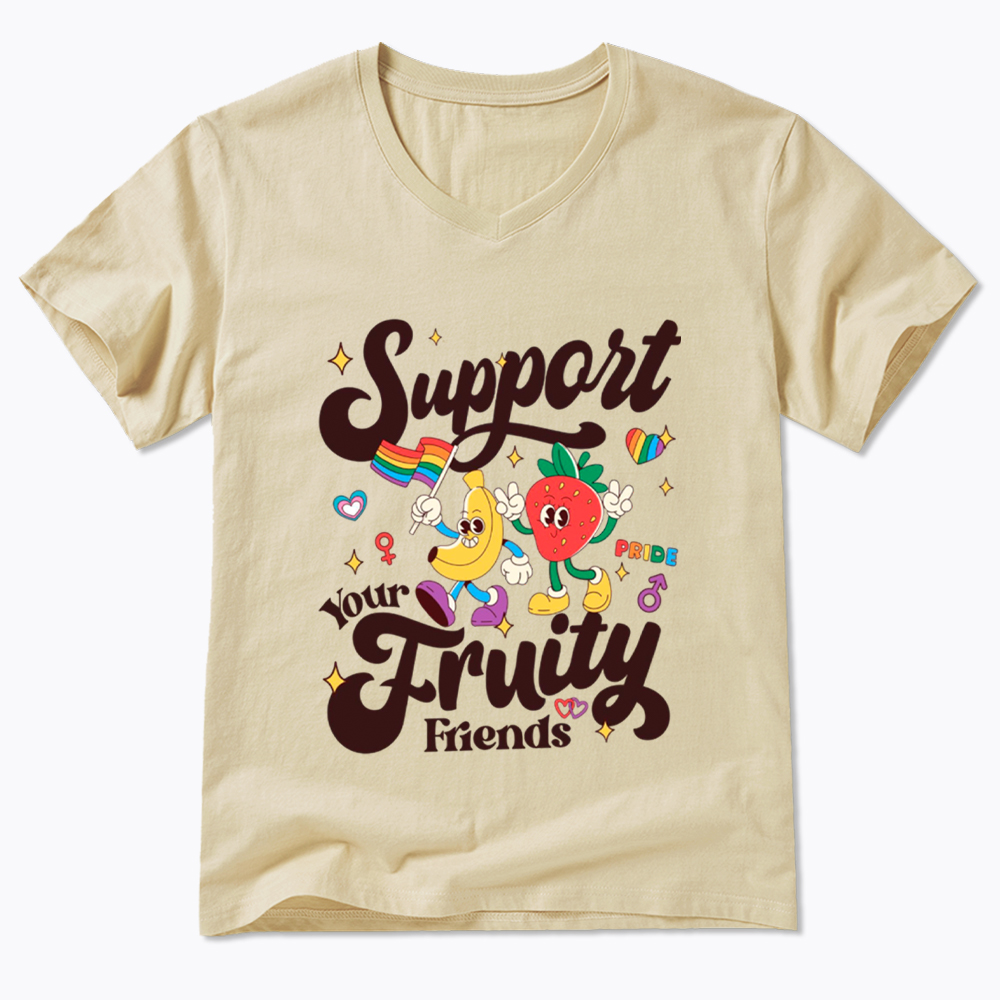 Support Your Fruity Friends V-Neck Classic T-Shirt