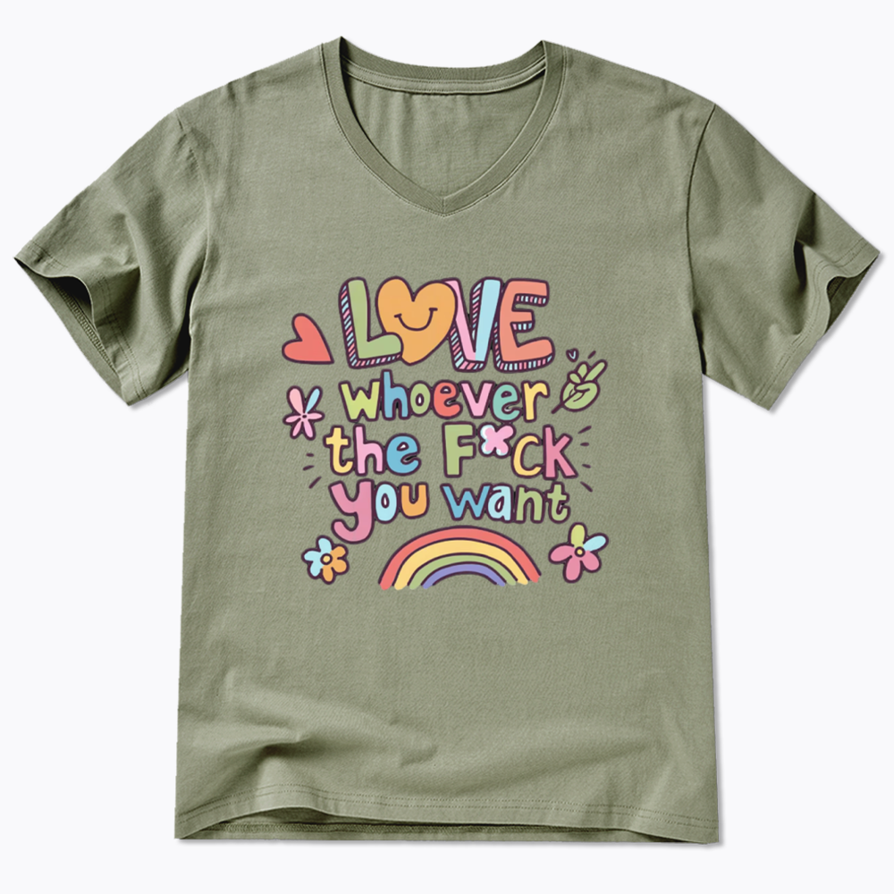 Love Whoever You Want V-Neck Classic T-Shirt
