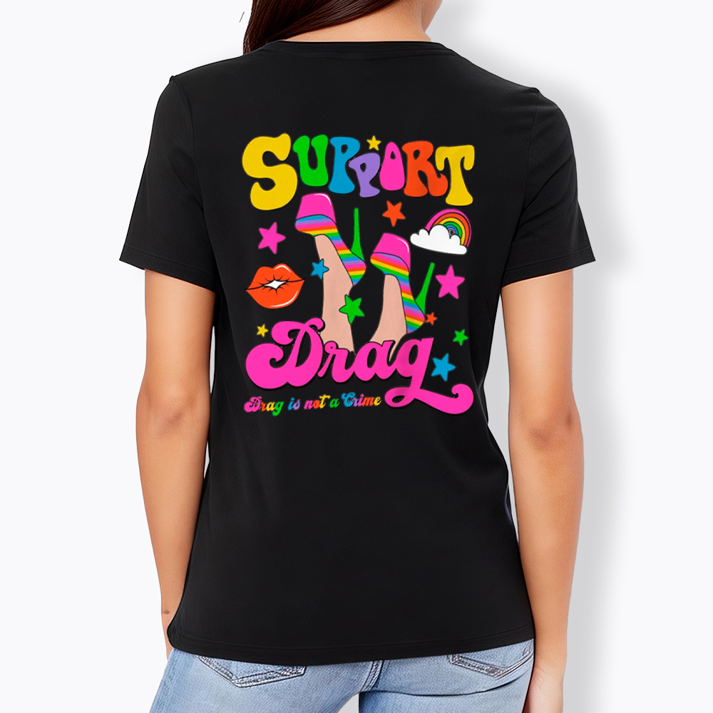 Support Drag V-Neck Classic T-Shirt