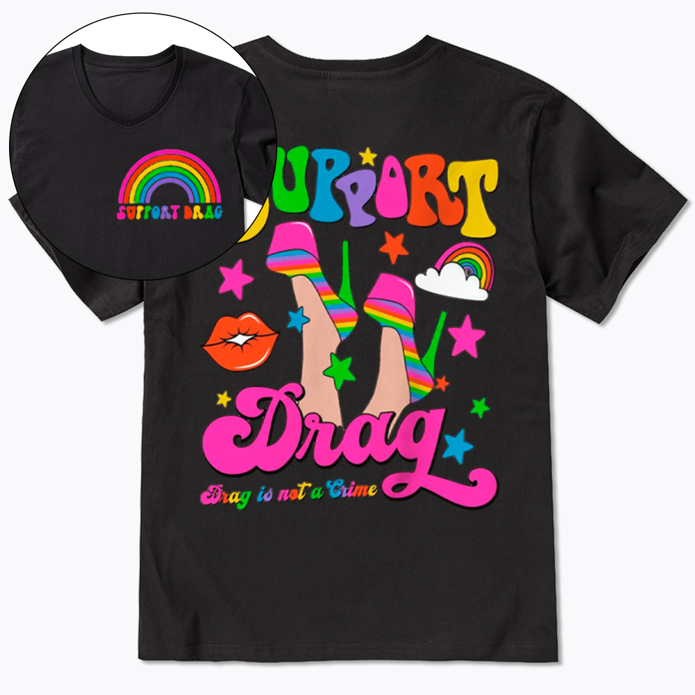Support Drag V-Neck Classic T-Shirt
