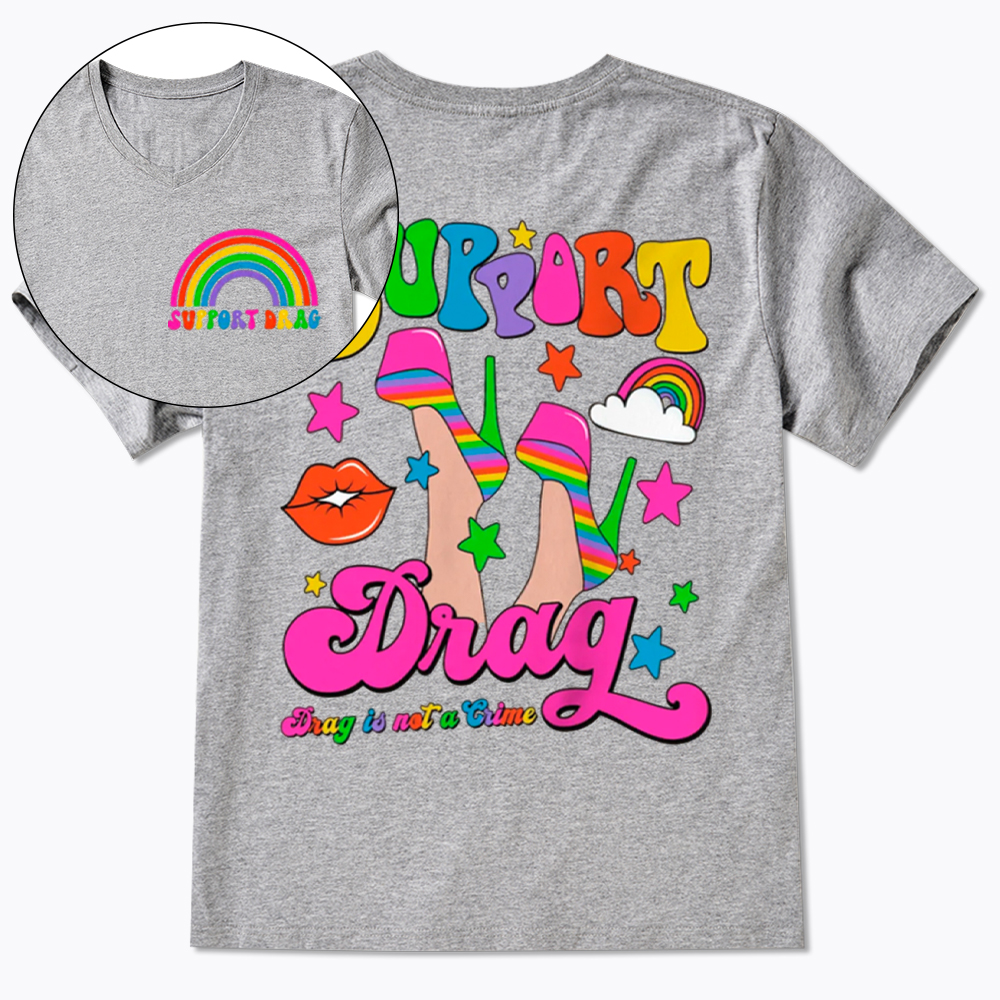 Support Drag V-Neck Classic T-Shirt