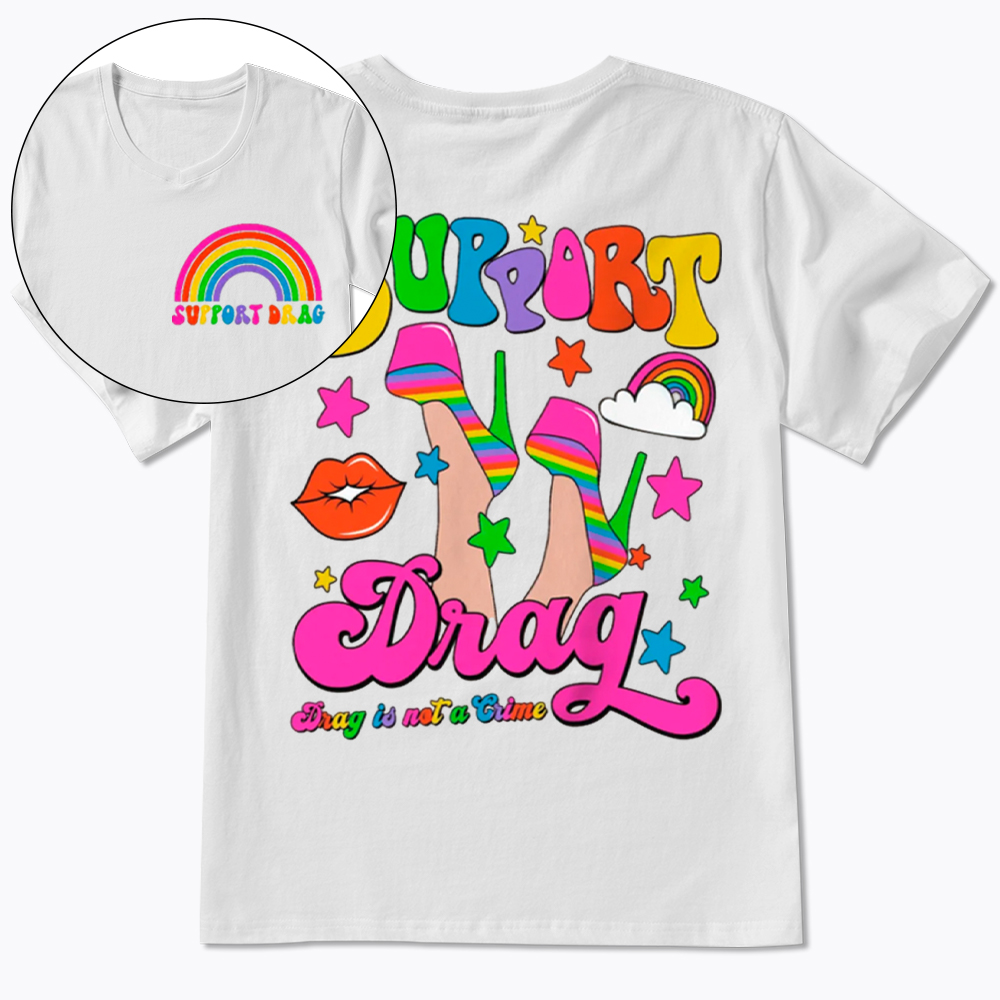 Support Drag V-Neck Classic T-Shirt