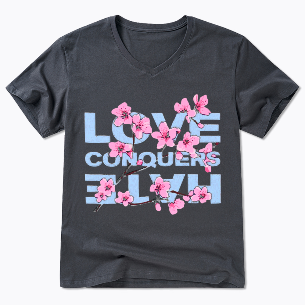 Love Conquers Hate V-Neck Classic T-Shirt