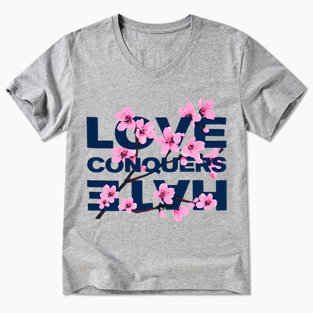 Love Conquers Hate V-Neck Classic T-Shirt