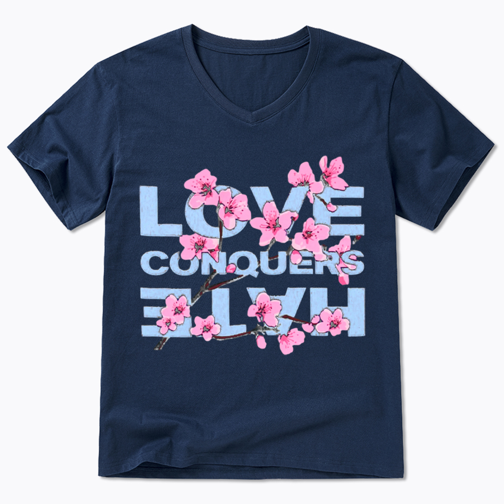 Love Conquers Hate V-Neck Classic T-Shirt