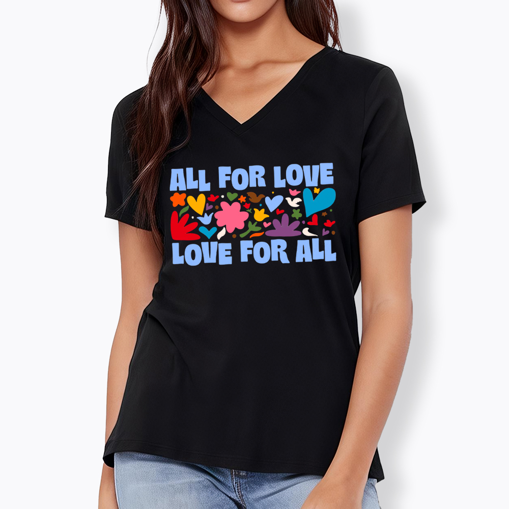 All for Love Love for All V-Neck Classic T-Shirt