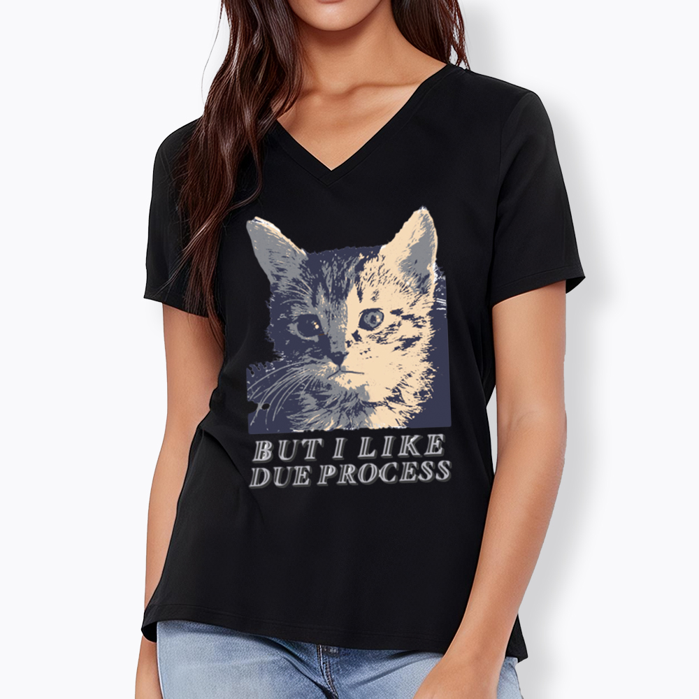 But I Like Due Process cat V-Neck Classic T-Shirt