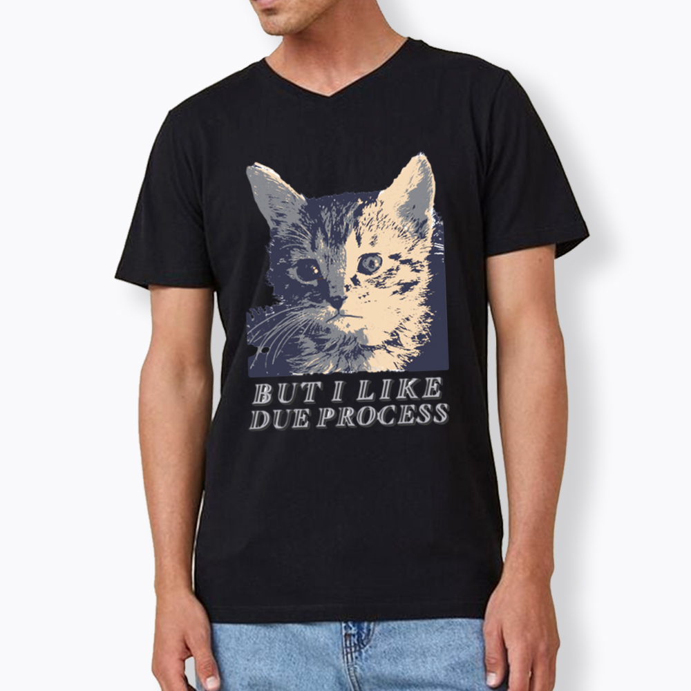But I Like Due Process cat V-Neck Classic T-Shirt