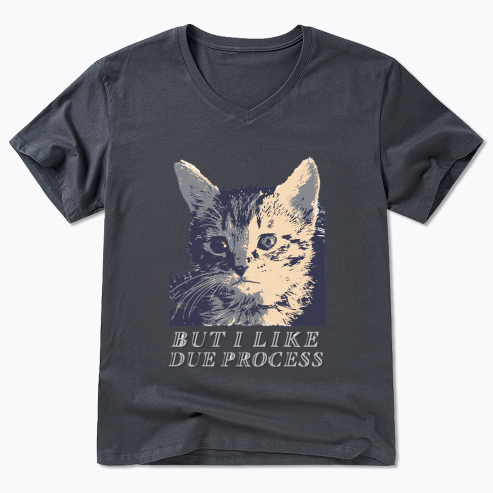 But I Like Due Process cat V-Neck Classic T-Shirt