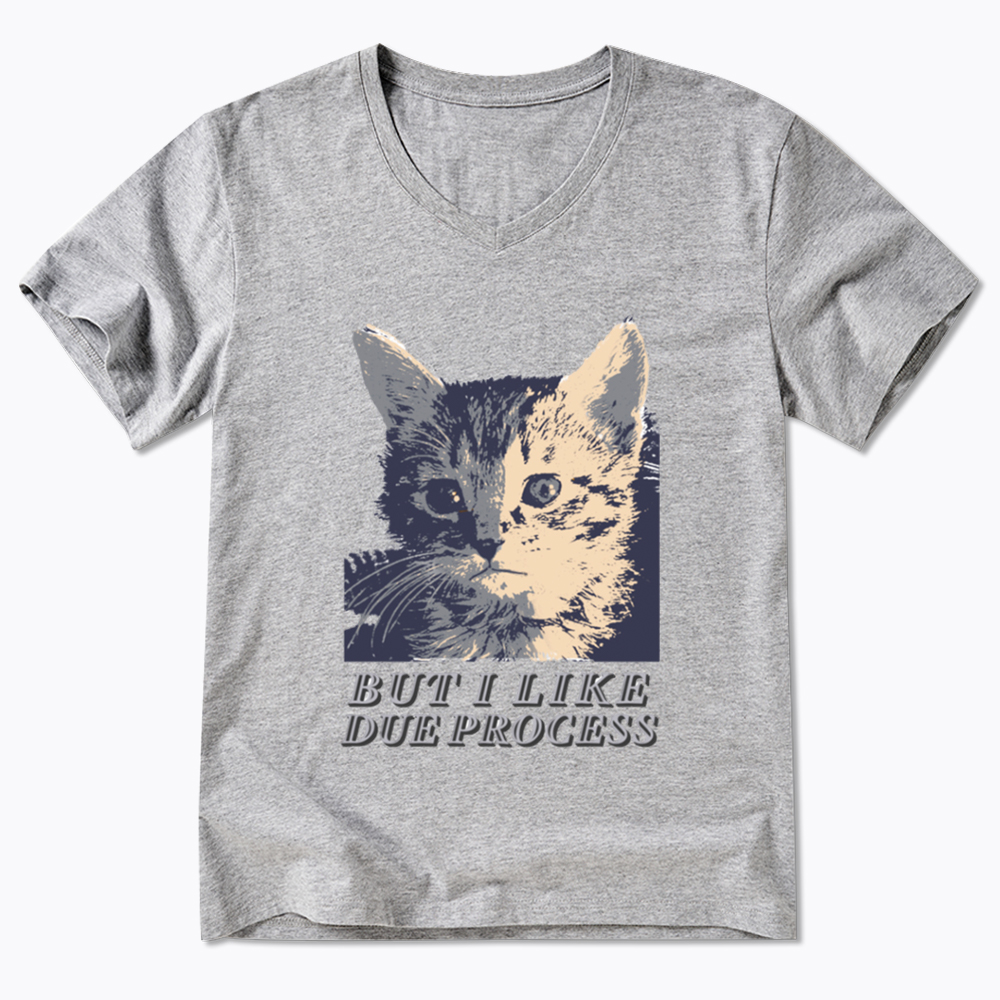 But I Like Due Process cat V-Neck Classic T-Shirt