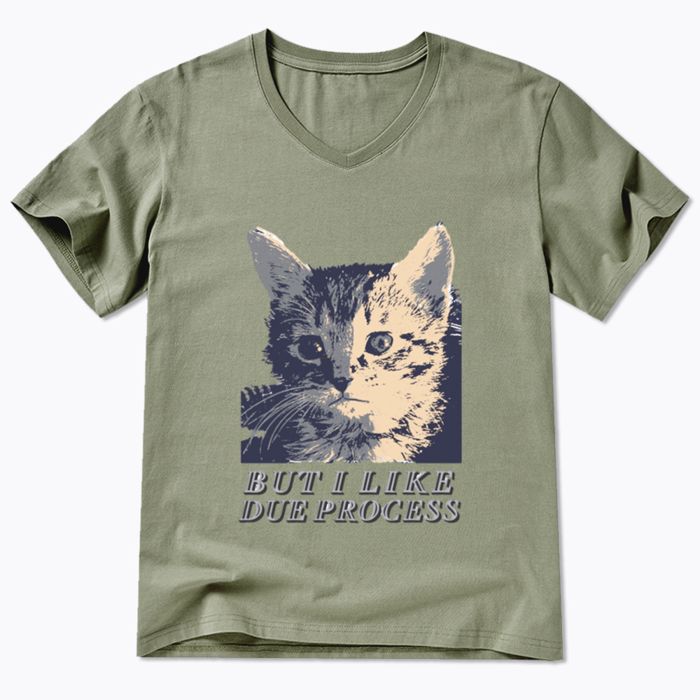 But I Like Due Process cat V-Neck Classic T-Shirt