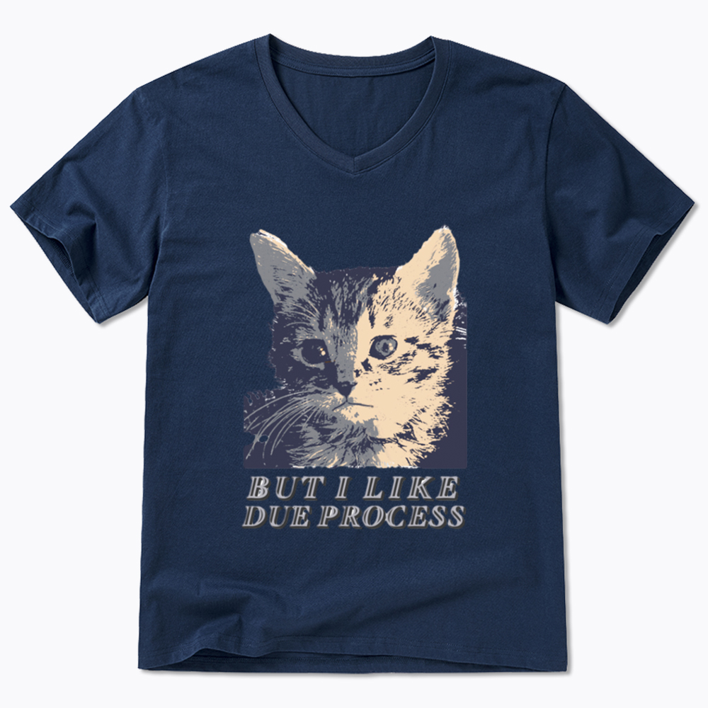 But I Like Due Process cat V-Neck Classic T-Shirt