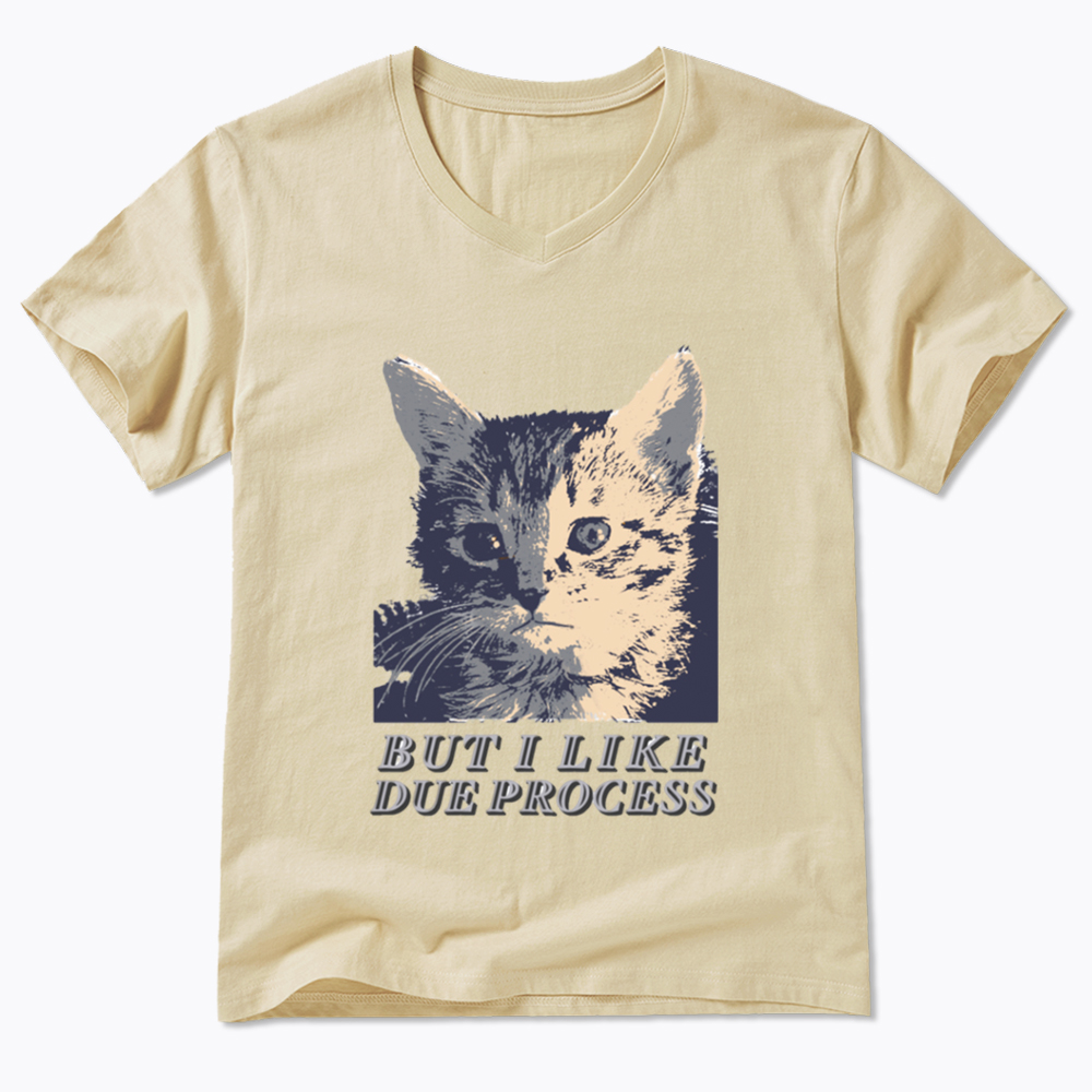 But I Like Due Process cat V-Neck Classic T-Shirt