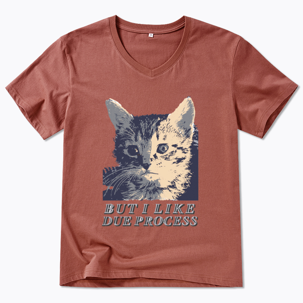 But I Like Due Process cat V-Neck Classic T-Shirt