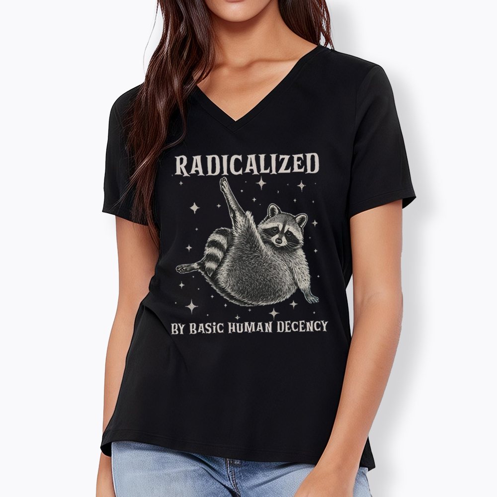 Radicalized By Basic Human Decency V-Neck Classic T-Shirt