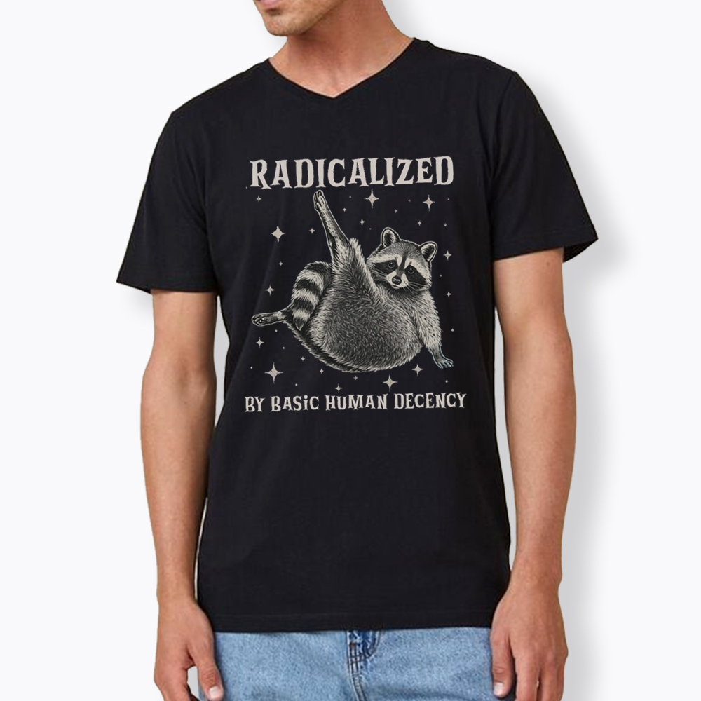 Radicalized By Basic Human Decency V-Neck Classic T-Shirt