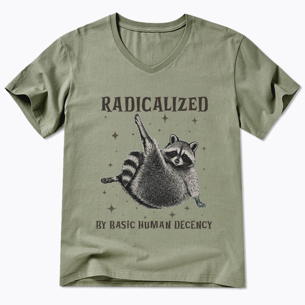 Radicalized By Basic Human Decency V-Neck Classic T-Shirt