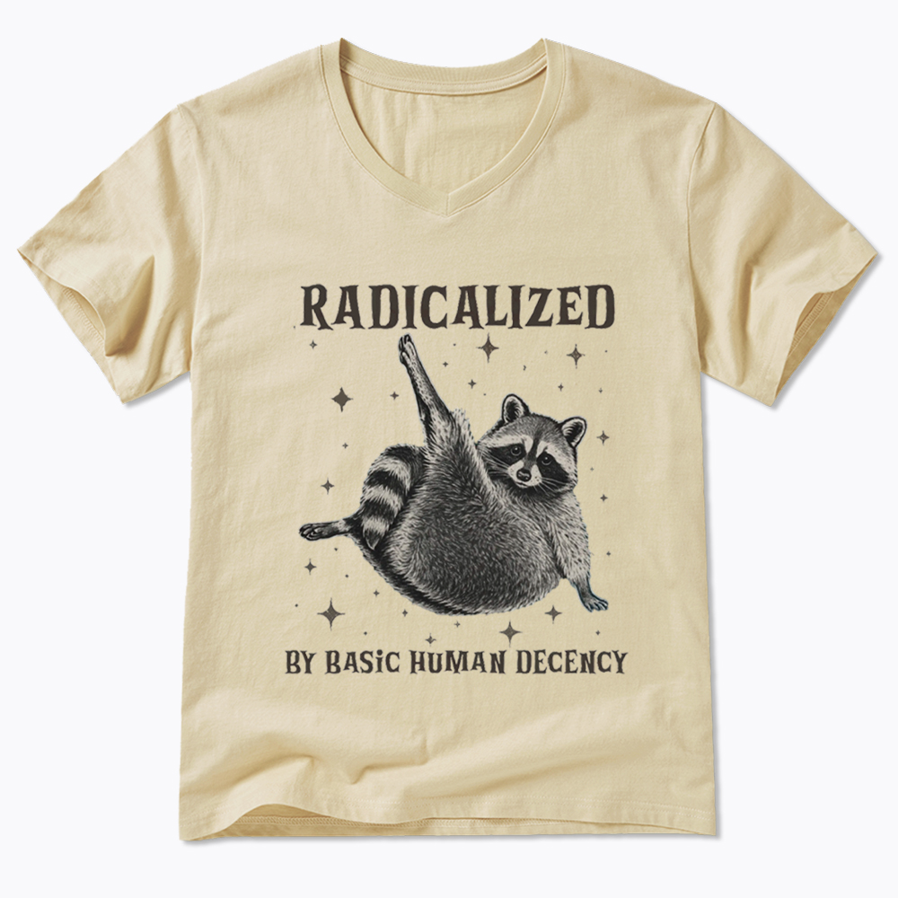 Radicalized By Basic Human Decency V-Neck Classic T-Shirt