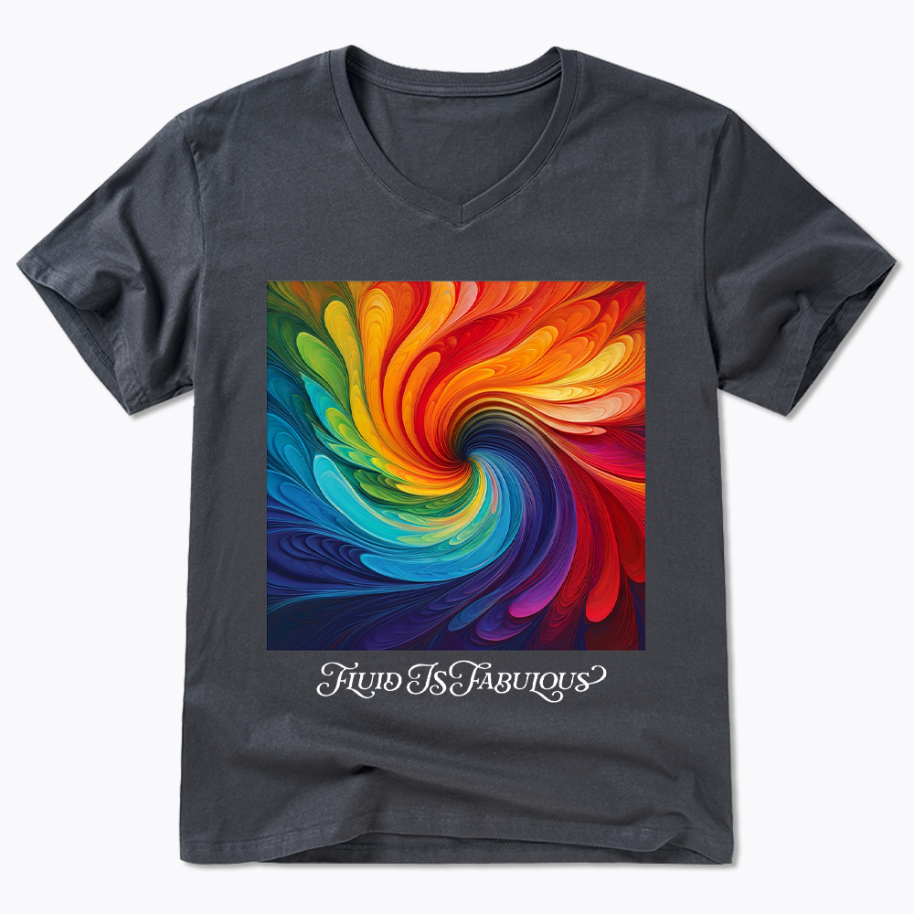 Rainbow Swirl Pride V-Neck Classic T-Shirt