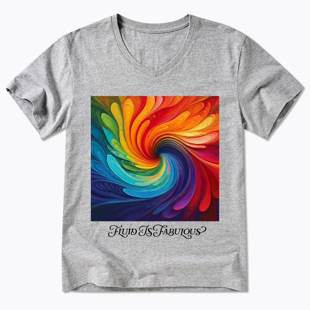 Rainbow Swirl Pride V-Neck Classic T-Shirt