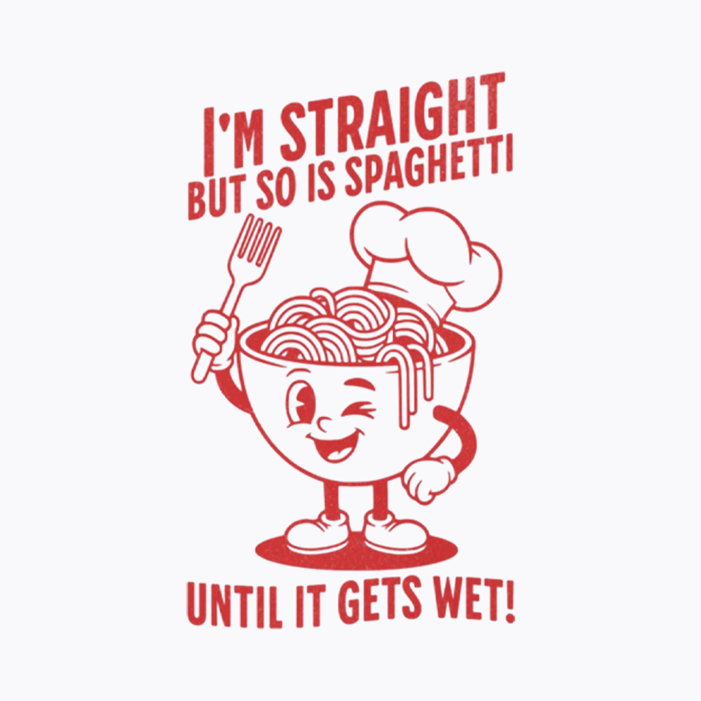 I'm Straight But so is Spaghetti Until it Gets Wet Washed T-Shirt