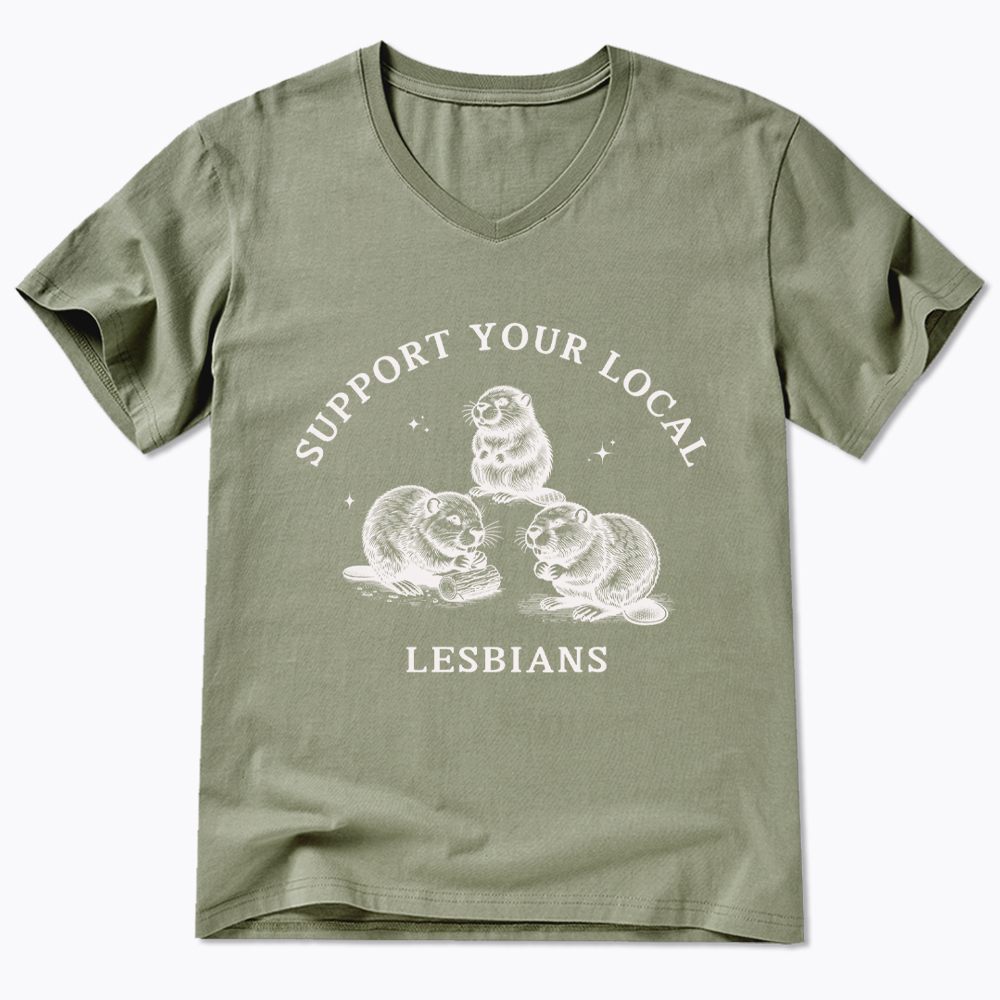 Support Your Local Lesbians V-Neck Classic T-Shirt