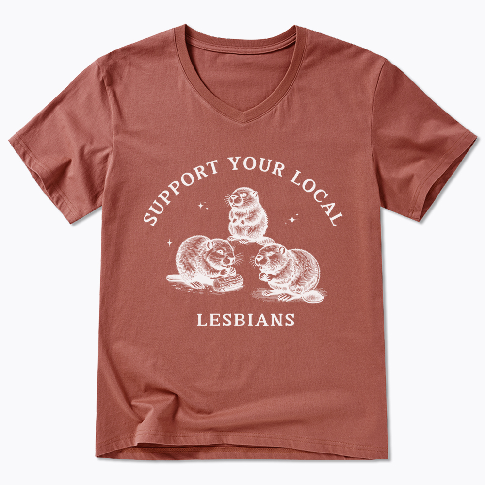 Support Your Local Lesbians V-Neck Classic T-Shirt